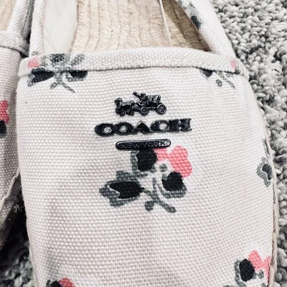 Coach Rhodelle Slip On Espradille Cream Floral Rose Casual Shoe Size 7.5 - Picture 8 of 8